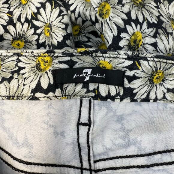 7 For All Mankind Jeans Women's 27 (4) Black White Daisy Skinny Ankle Preppy - Picture 7 of 15